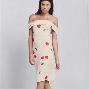 Reformation Nude Cherry Dress